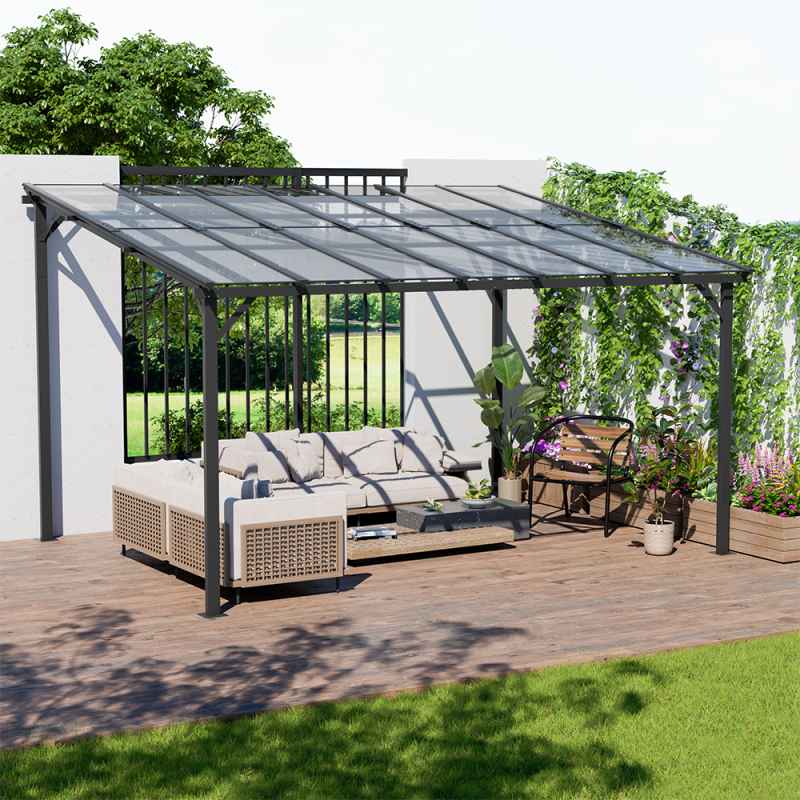 Living and Home Wall-Mounted Canopy 420cm W x 250cm H