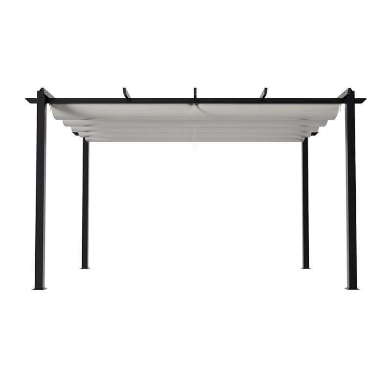 Living and Home 13x10ft Aluminium Pergola with Retractable Roof