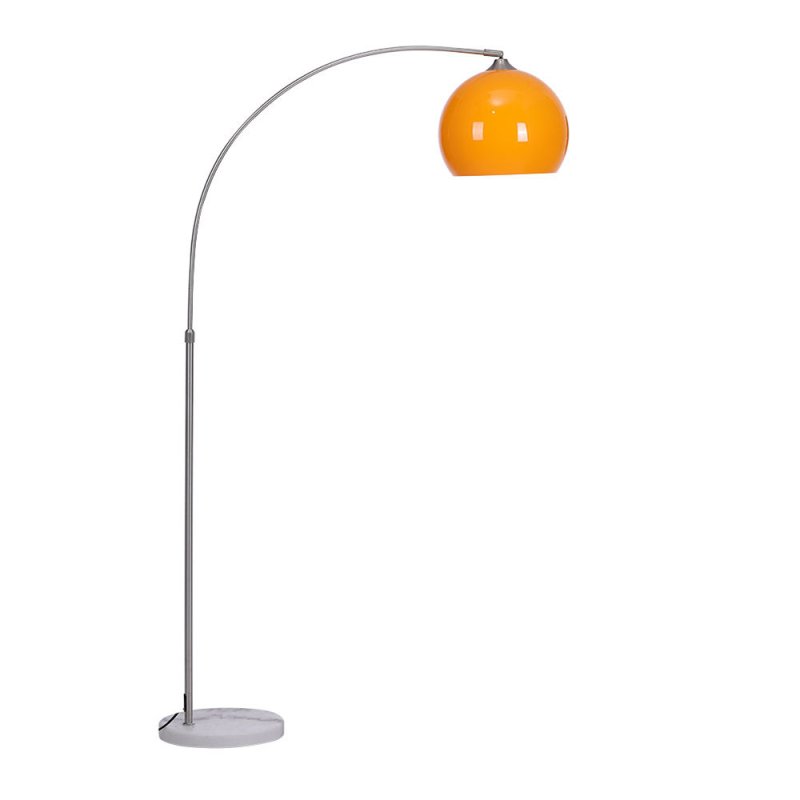 Living and Home Modern Arched Floor Lamp with Marble Base