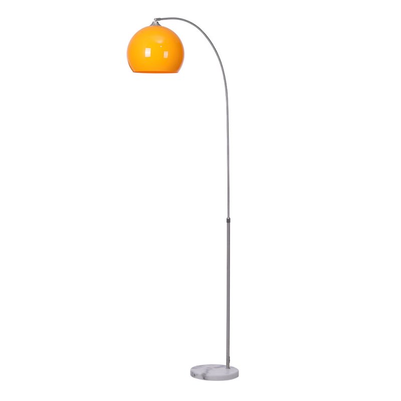 Living and Home Modern Arched Floor Lamp with Marble Base