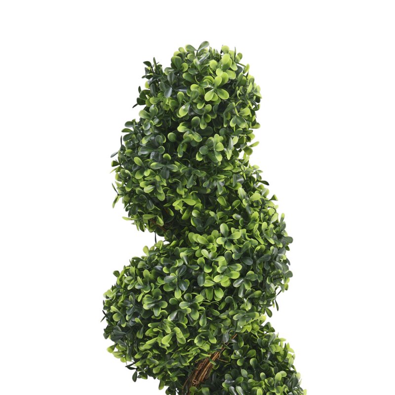 Living and Home 120cm 2 Pack Artificial Topiary Spiral Boxwood Tree Fake Plant