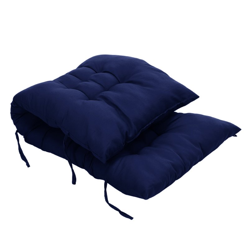 Living and Home Dark Blue Non-slip Sun Lounger Cushion for Garden Patio, 125cm(W) x 48cm(D)