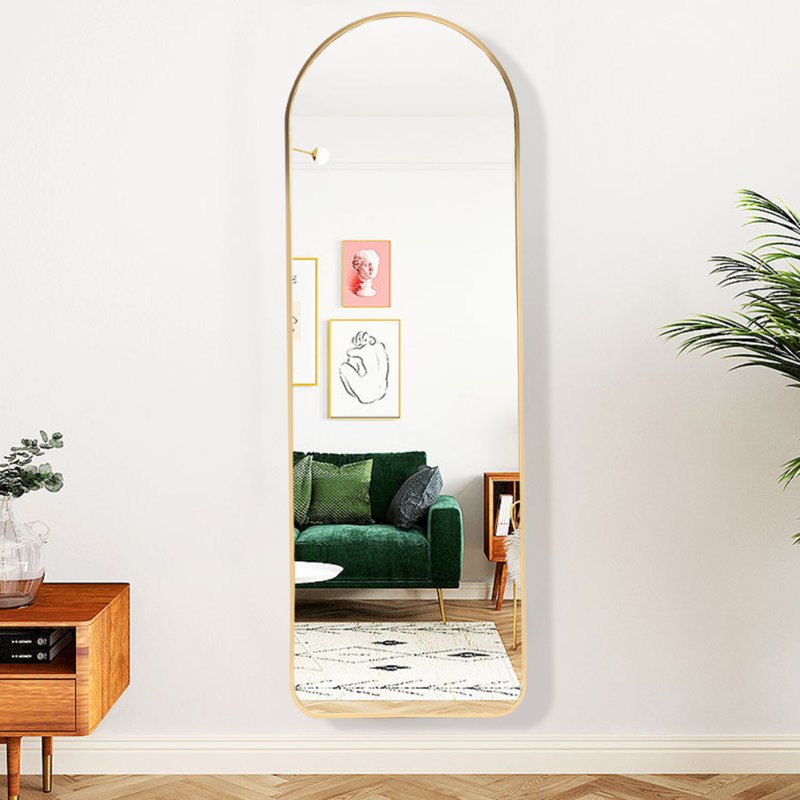 Living and Home Gold Arch Full Length Wall Mirror, 40cm W x 120cm H