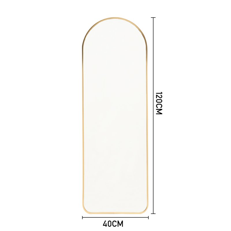 Living and Home Gold Arch Full Length Wall Mirror, 40cm W x 120cm H