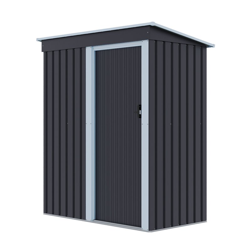 Living and Home 5.38 x 2.89FT Outdoor Metal Storage Shed with Lockable Door