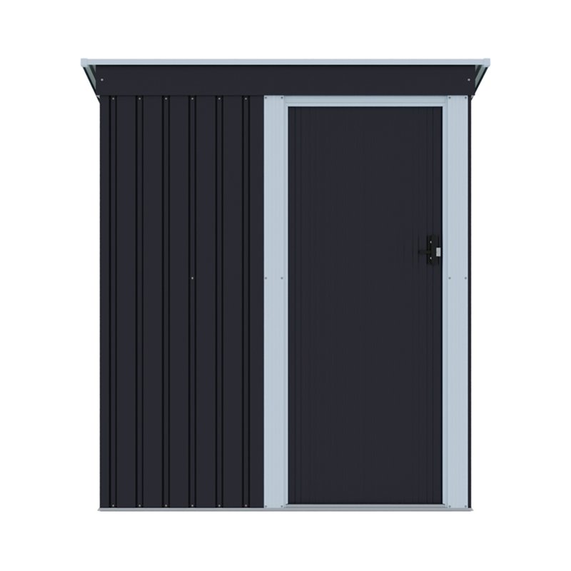 Living and Home 5.38 x 2.89FT Outdoor Metal Storage Shed with Lockable Door