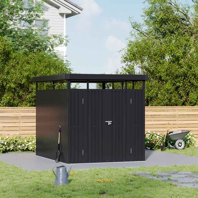 Living and Home 6.56 x 8.46FT Metal Garden Tool Shed