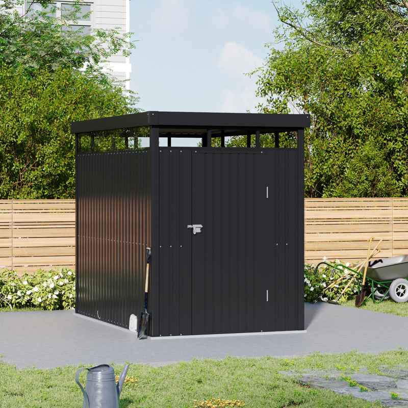 Living and Home 5.31 x 8.46FT Outdoor Metal Garden Storage Shed