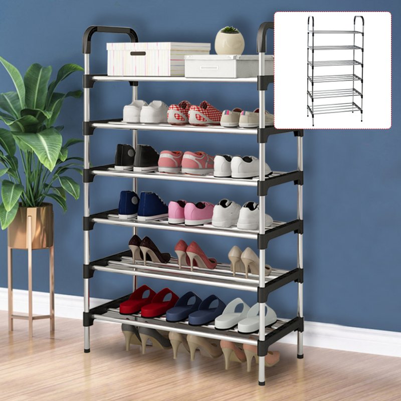 Living and Home 6-Tier Galvanised Steel Shoe Rack