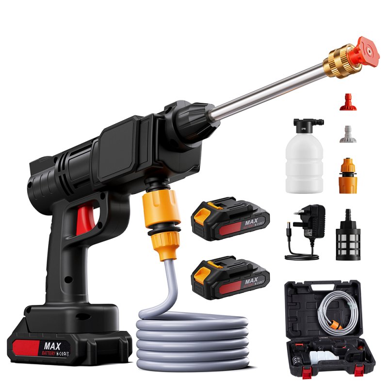 Living and Home 18.5V Portable Cordless Electric Handheld 2 Battery Pressure Washer Cleaner, Water Plants, Clean Vehicles