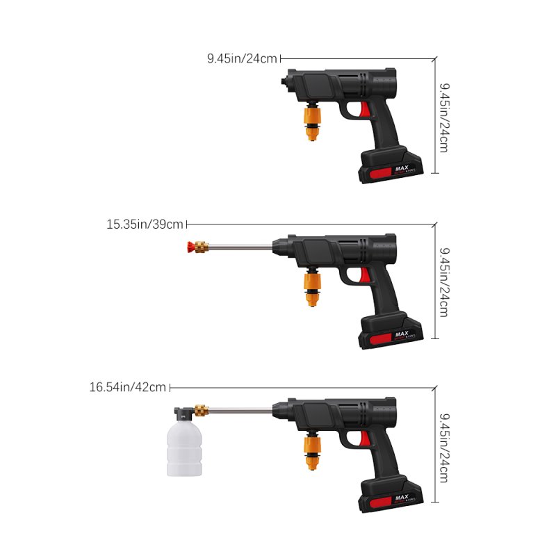 Living and Home 18.5V Portable Cordless Electric Handheld 2 Battery Pressure Washer Cleaner, Water Plants, Clean Vehicles