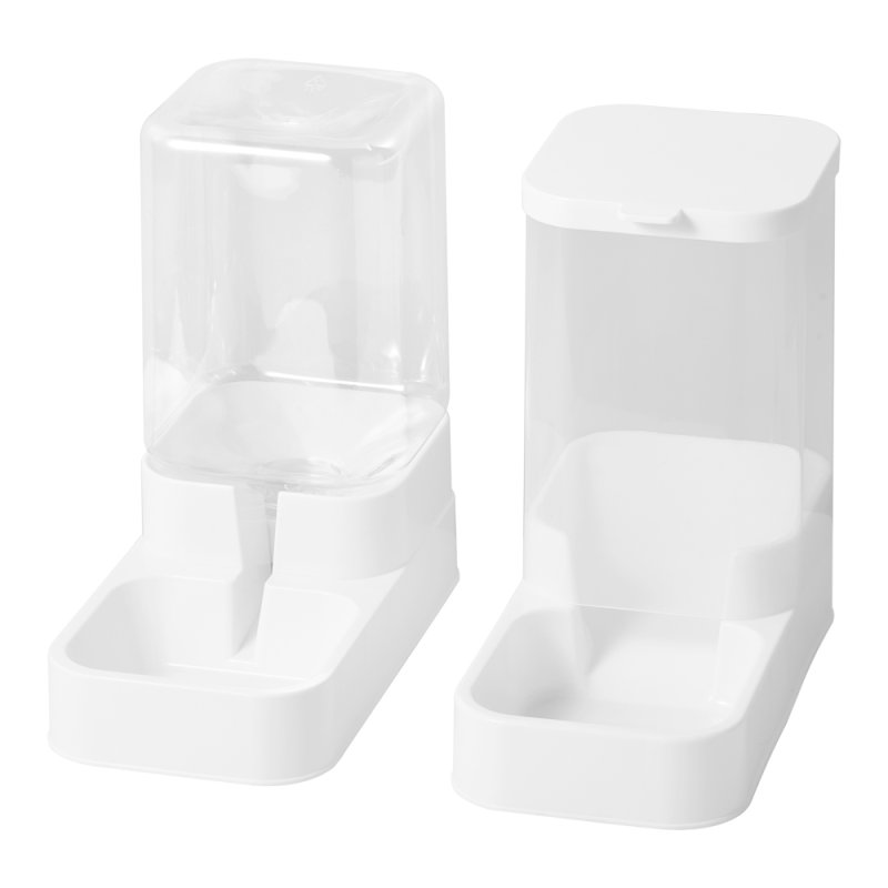 Living and Home Pet Feeder and Water Dispenser Set with Anti-Slip Base