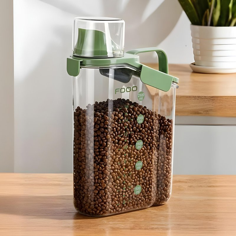 Living and Home 2.8L Transparent Airtight Food Storage Container with Measuring Cup