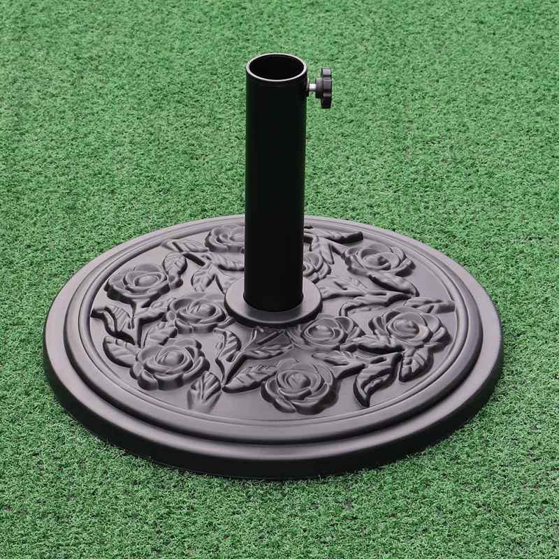 Living and Home Vintage Cement Freestanding Parasol Base with Floral Pattern