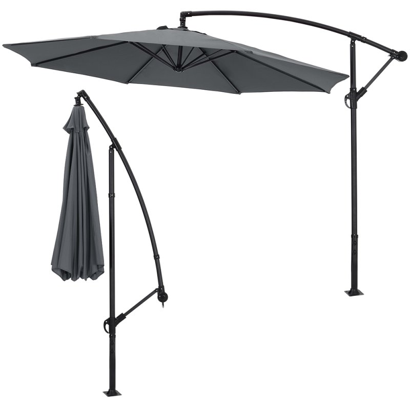 Living and Home 3m Cantilever Garden Parasol with Crank Handle