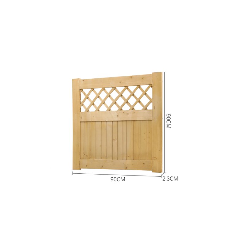 Living and Home 90x90cm Rhombus Garden Wood Fence Gate in Natural Color