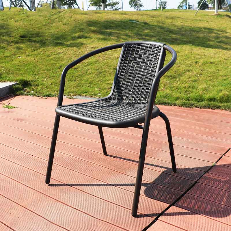 Living and Home Set of 4 PE Rattan Stacking Garden Chairs