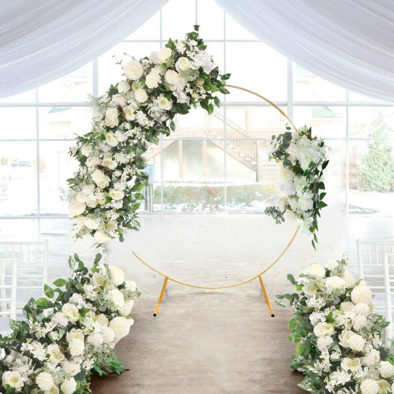 Living and Home 100cm White Rose Floral Row for Wedding Aisle Decor