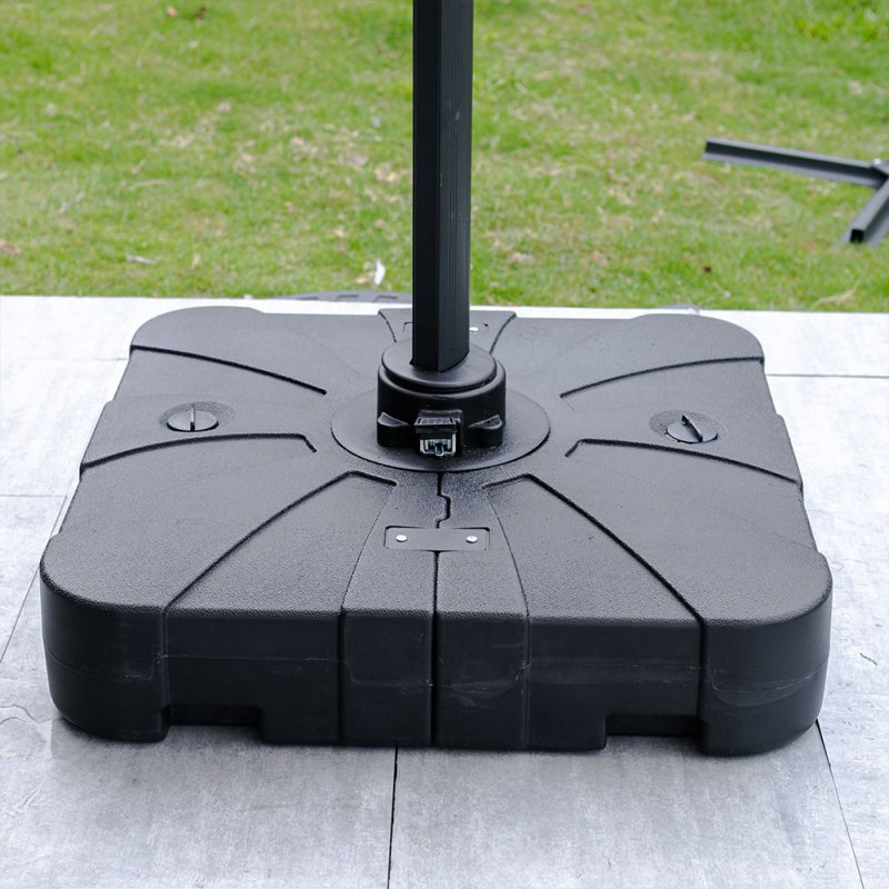 Living and Home 100L HDPE Square Plastic Outdoor Umbrella Stand Parasol Base