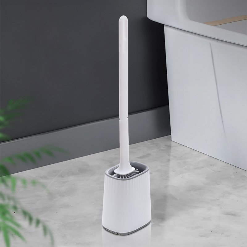 Living and Home Flexible Silicone Toilet Brush and Holder