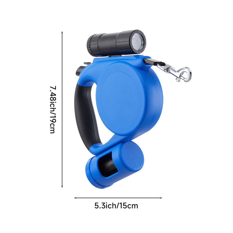 Living and Home 5m Retractable Dog Leash with Non-Slip Handle and LED Torch