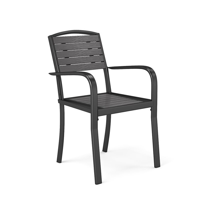 Living and Home Set of 4 Garden Dining Armchairs Grey