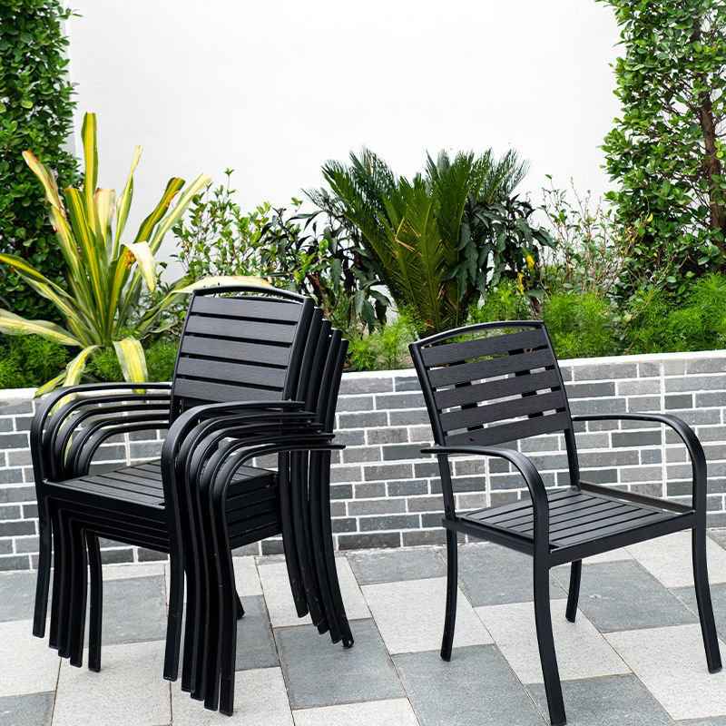 Living and Home Set of 4 Garden Dining Armchairs Grey