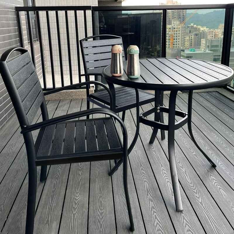 Living and Home Set of 4 Garden Dining Armchairs Grey