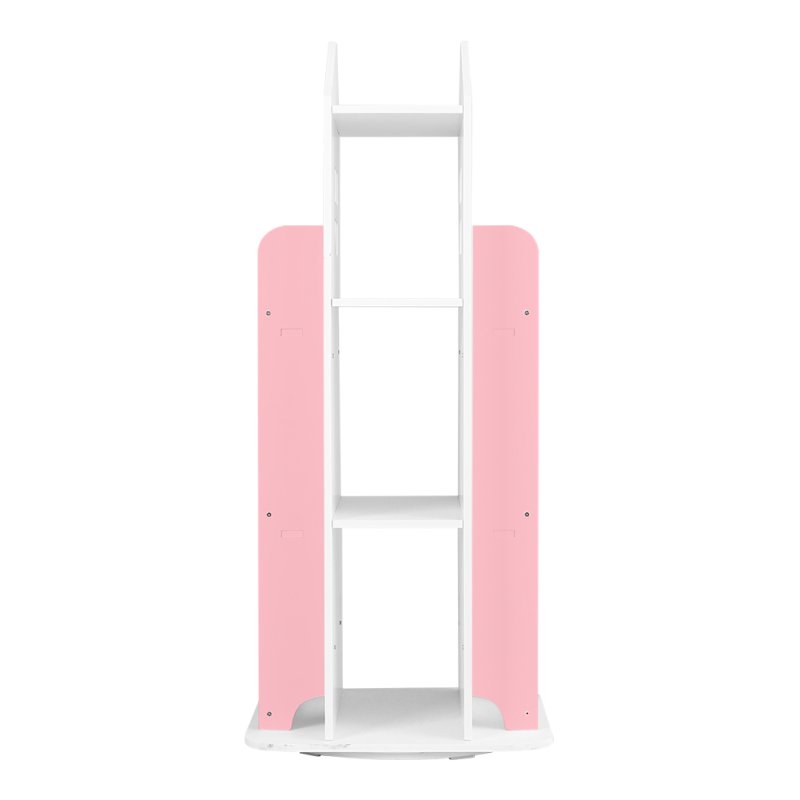 Living and Home Kids' House Frame Rotating Bookshelf in Pink