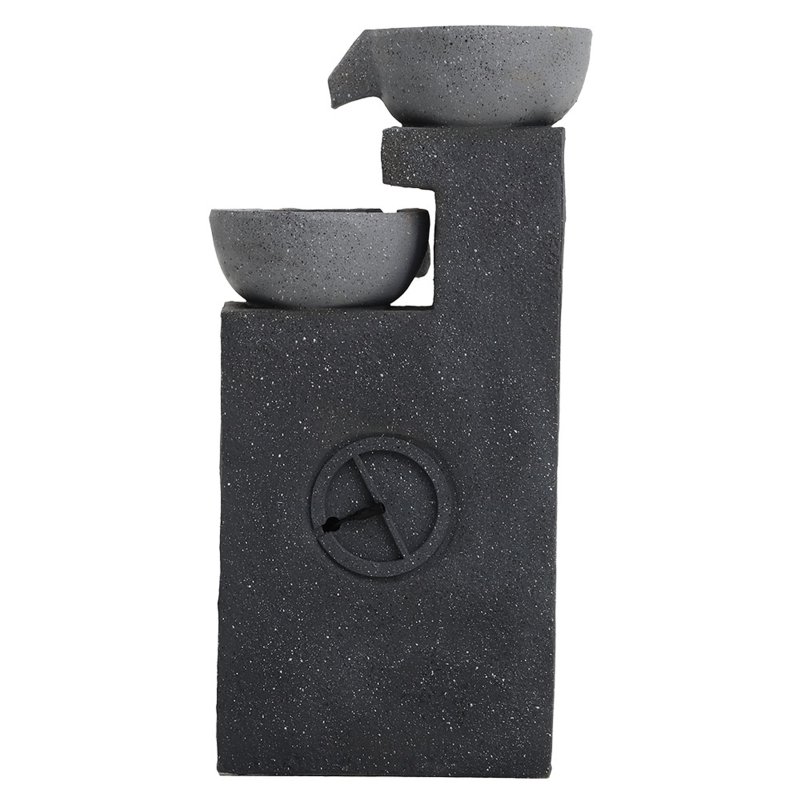 Living and Home 3-Tier Outdoor Water Fountain Rockery Decor Solar Powered Water Feature with LED Light