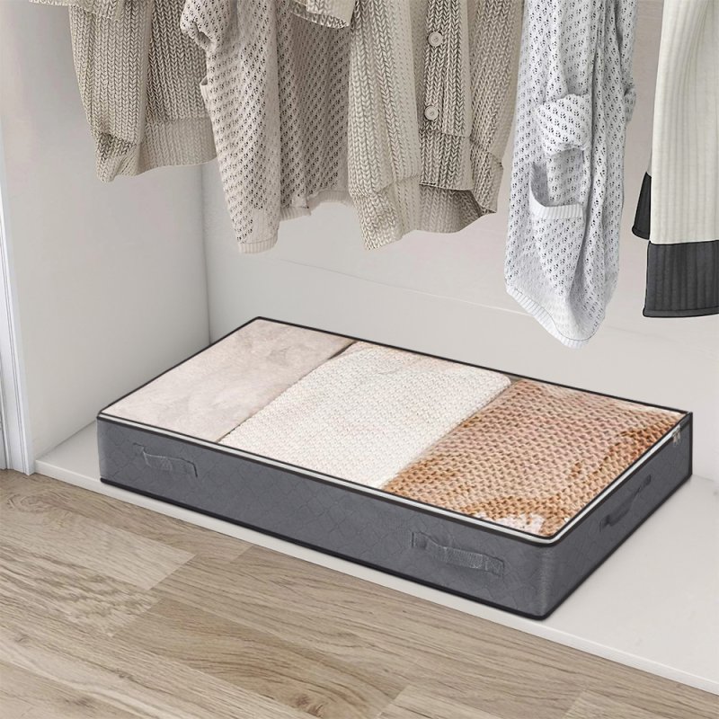 Living and Home Fabric Clothes Quilt Storage Box with Handles