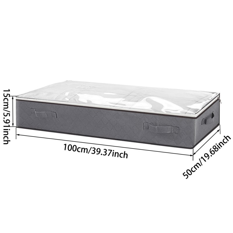 Living and Home Fabric Clothes Quilt Storage Box with Handles