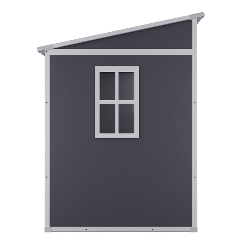 Living and Home 8x4FT Outdoor Plastic Garden Storage Shed, Grey