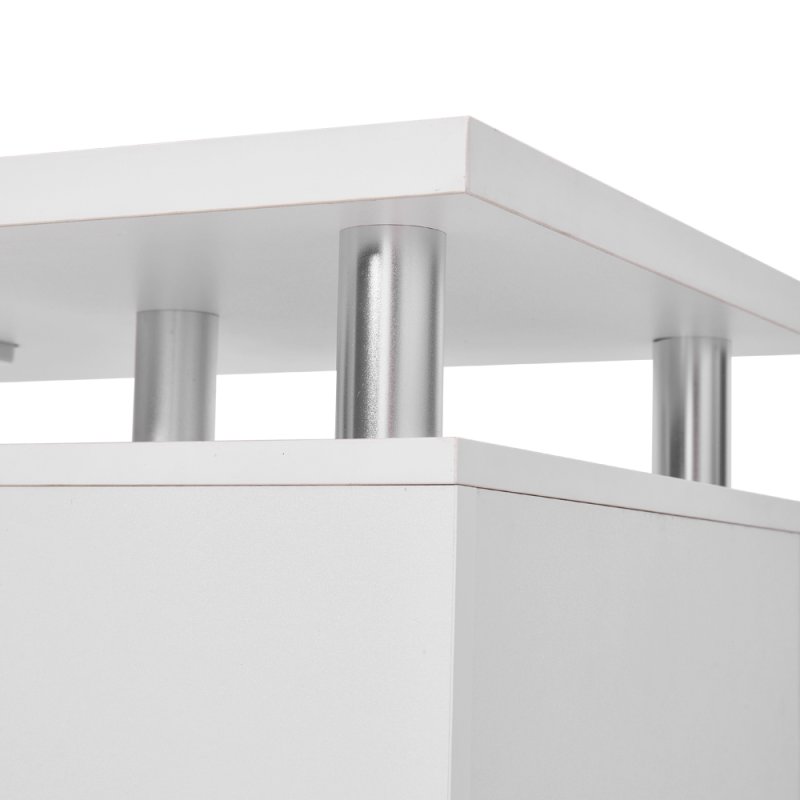 Living and Home White Manicure Table with Dust Collector and Wrist Cushion, 108 cm W x 45 cm D x 78 cm H