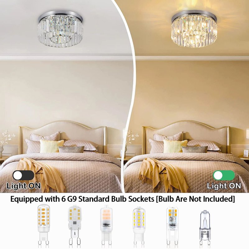 Living and Home Crystal Mount Ceiling Light