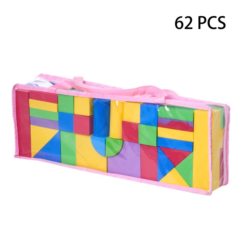 Living and Home 62 Pieces EVA Soft Building Blocks Toy Set for Children