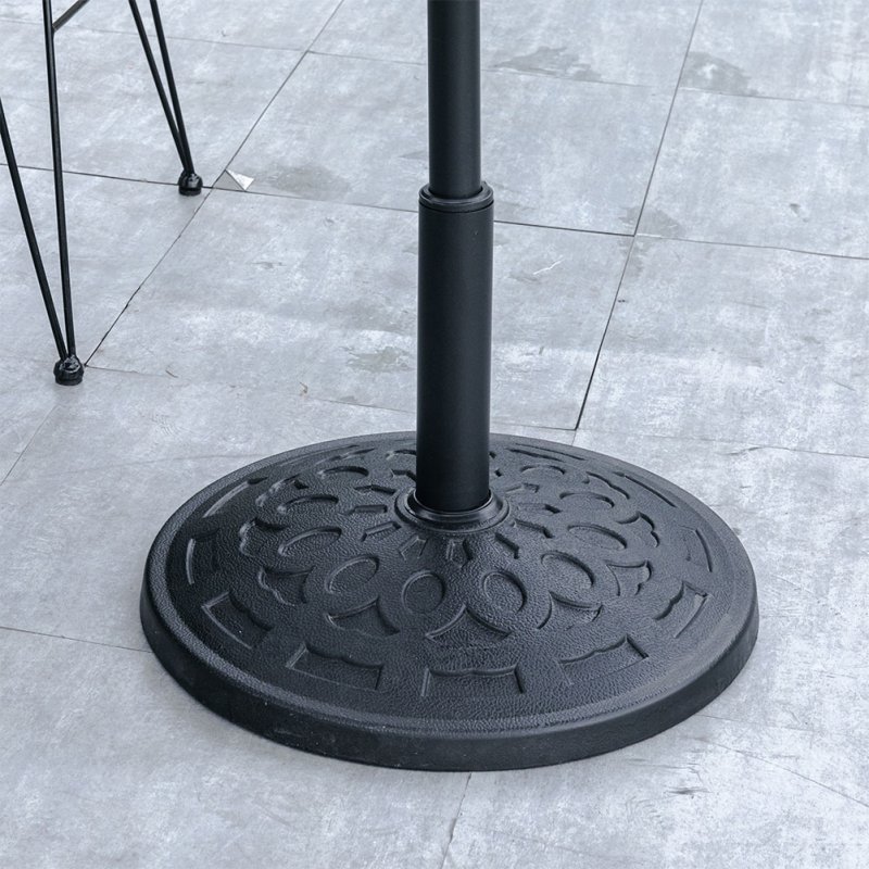 Living and Home 14KG Heavy Duty Round Resin Umbrella Base, Outdoor Patio Parasol Stand Fits 38mm Umbrella Poles