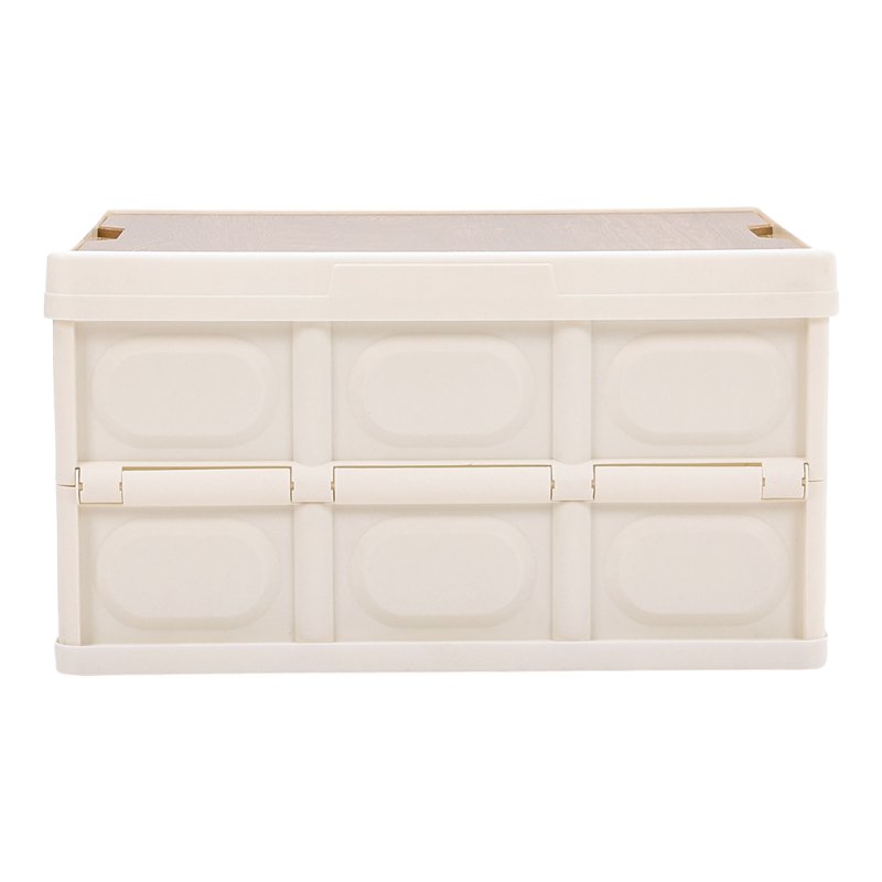 Living and Home 35L Collapsible Outdoor Camping Storage Box Folding Container with Sturdy Wooden Tabletop