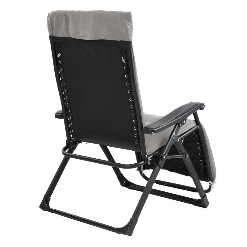 Living and Home Zero Gravity Outdoor Recliner with Seat Cushion & Headrest, Non-Slip Base Pads, 200kg Max Load, High-Quality Tear-Resistant Breathable Textilene Mesh