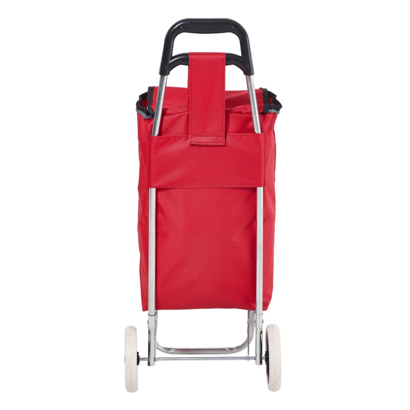 Living and Home Foldable Portable 2-Wheel Shopping Trolley, Red