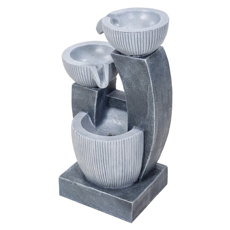 Living and Home 3-Tier Solar-Powered Water Fountain Outdoor Gardening Decor Water Feature with LED Lights