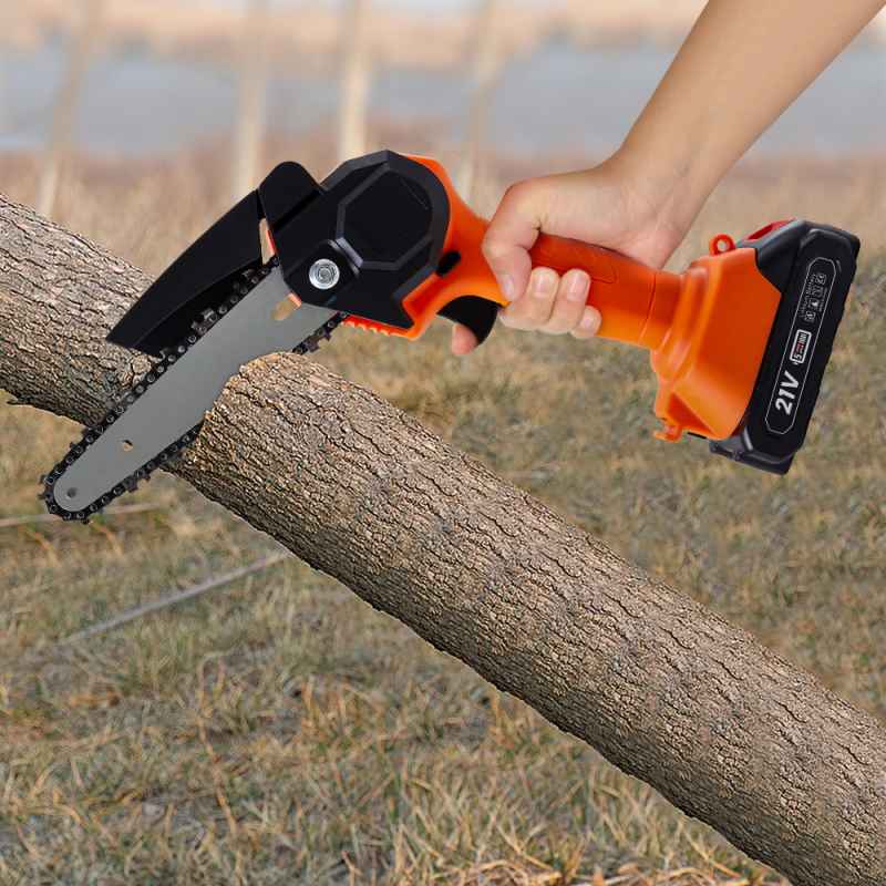 Living and Home 2-in-1 Cordless Pole Saw & Handheld Chainsaw for High Branches & Gardening, 500W