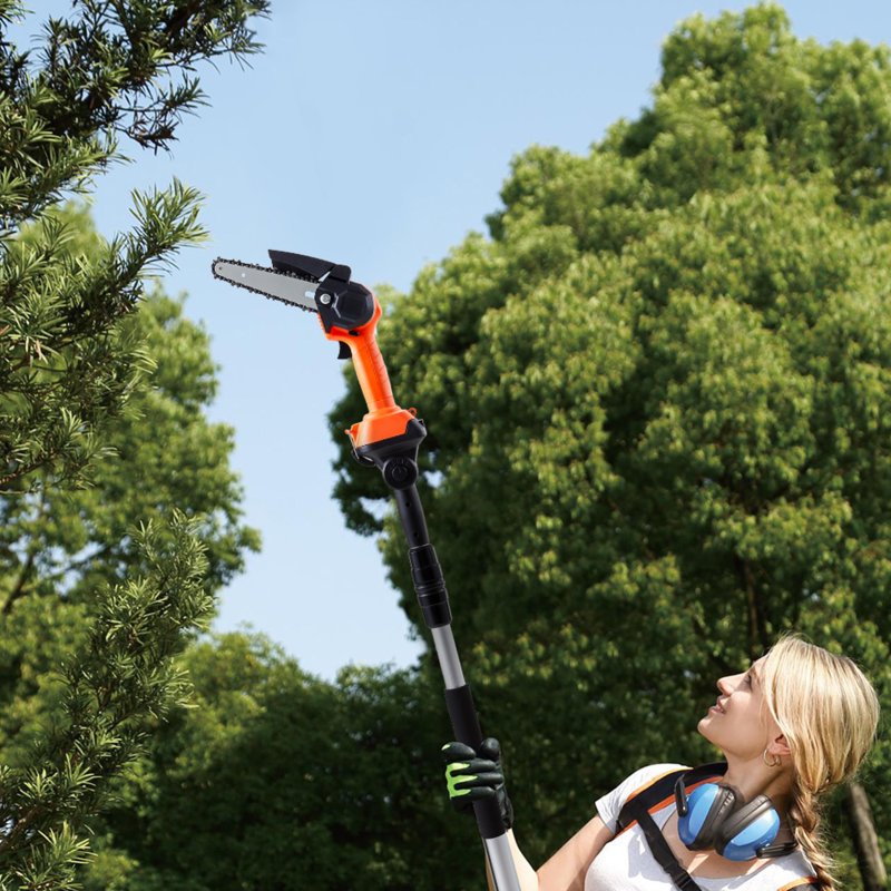 Living and Home 2-in-1 Cordless Pole Saw & Handheld Chainsaw for High Branches & Gardening, 500W
