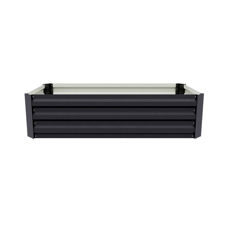Living and Home Galvanised Steel Raised Garden Bed Rectangular Planter Box for Flowers, Herbs & Vegetables, 100cm W x 60cm D x 30cm H