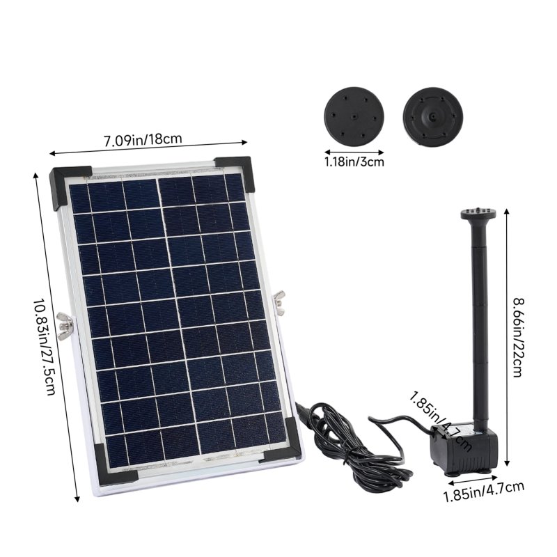 Living and Home 5W Solar Fountain Pump