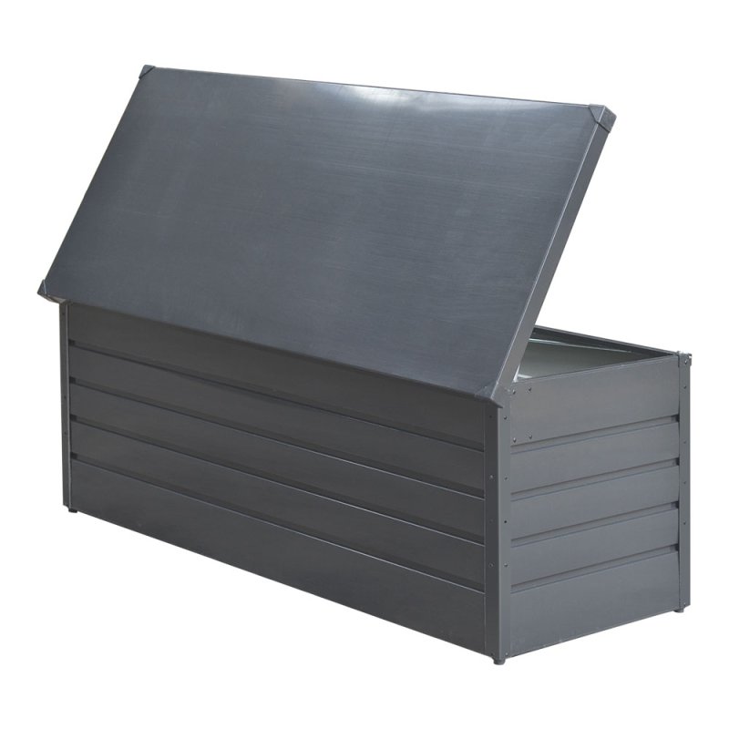 Living and Home 600L Metal Outdoor Waterproof Garden Storage Box Lockable, Anthracite