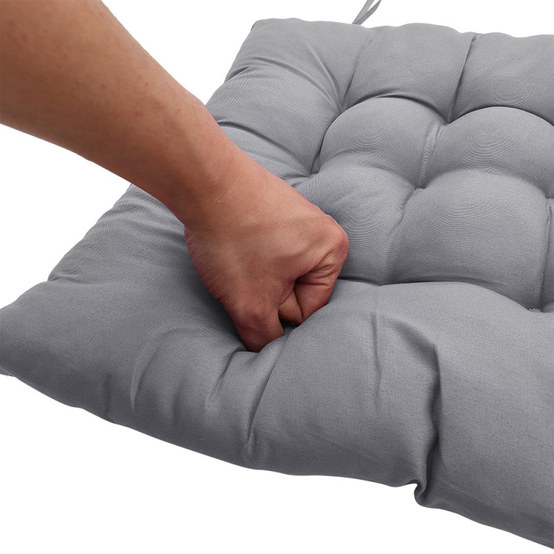 Living and Home 4Pcs Square Soft Thicken Tatami Seat Cushions, Grey