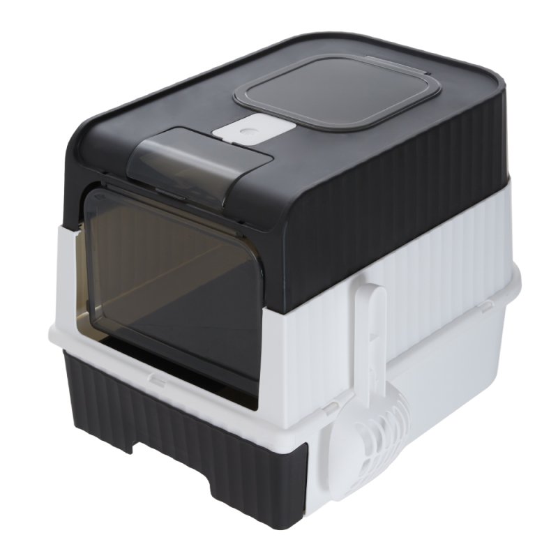 Living and Home Large Enclosed Cat Litter Box with Disinfection Light