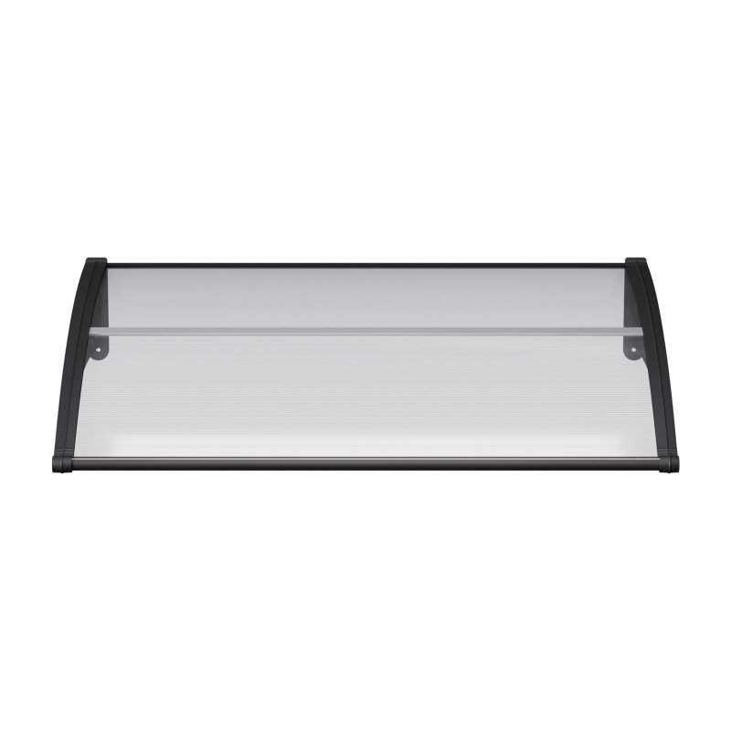 Living and Home Outdoor Door Canopy Window Awning with Drainage Channel, 150cm (W) x 100cm (D) x 28cm (H)