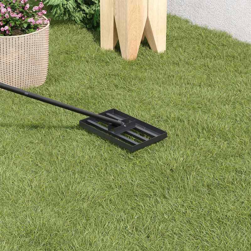 Living and Home Lawn Levelling Rake with 198cm Stainless Steel Handle
